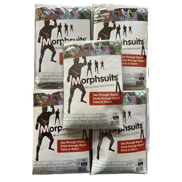 Morphsuits Ninja Halloween Costume Roll Play Lot Of 5 Unisex Size XXLarge - Picture 1 of 3
